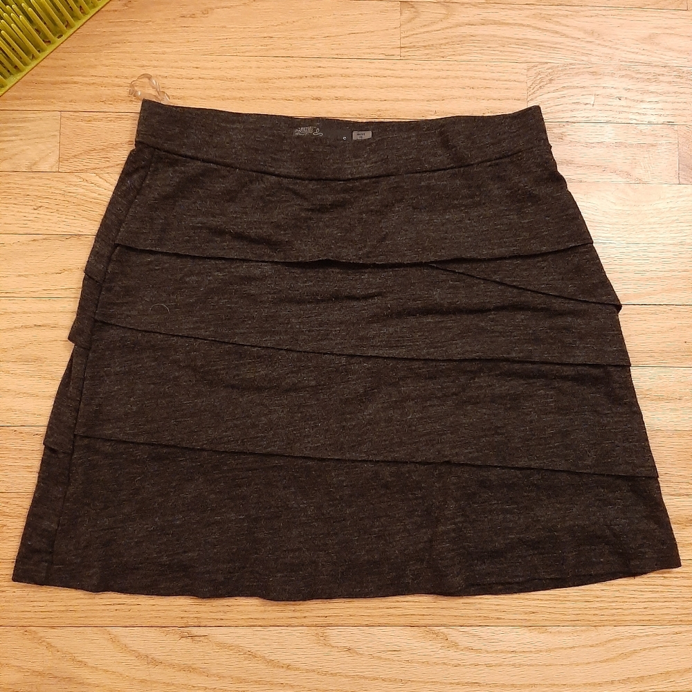 Prana Leah Layered Wool Blend Skirt Women's S